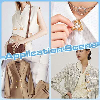 6Pcs Zinc Alloy & Rhinestone Cufflinks BUTT-ME0001-40-1