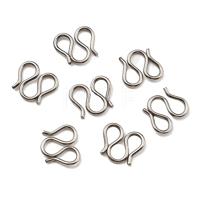 304 Stainless Steel S-Hook Clasps STAS-G310-13P-1