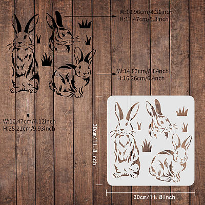Plastic Reusable Drawing Painting Stencils Templates DIY-WH0172-476-1