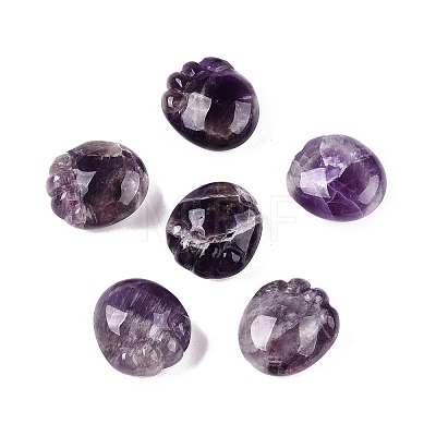 Natural Amethyst Footprint Figurines DJEW-N003-02B-1