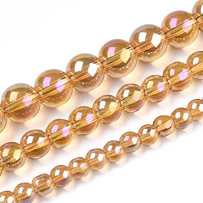 Electroplate Transparent Glass Beads Strands LS-GLAA-T032-T8mm-AB08-1