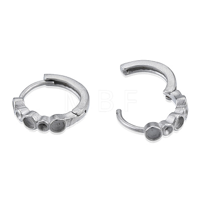 Tarnish Resistant 304 Stainless Steel Hoop Earrings Findings STAS-N092-190-1