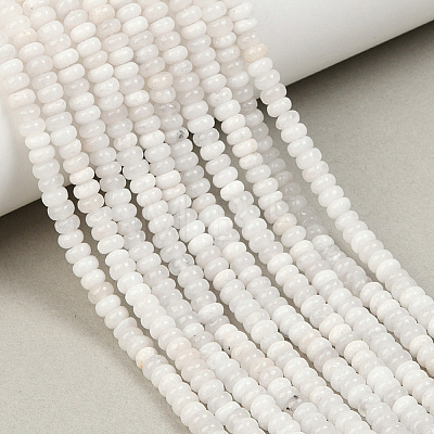 2 Strands Natural White Jade Beads Strands G-PA0001-24A-1