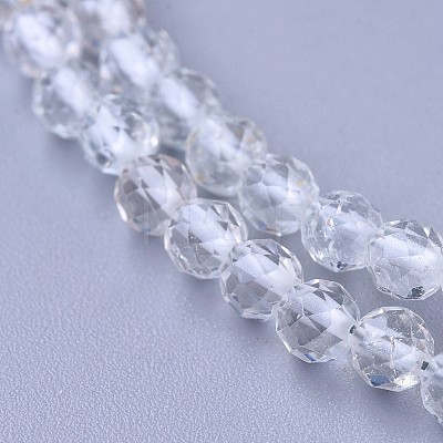 Natural White Topaz Beaded Necklaces NJEW-K114-A-A09-1