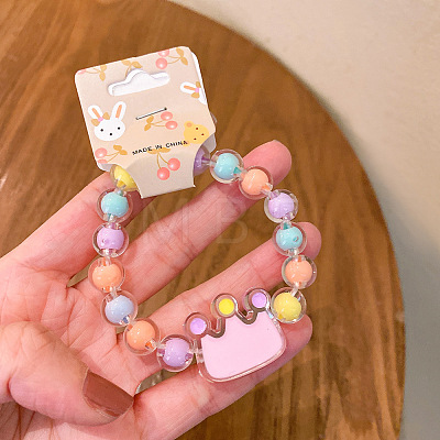 Adorable Pastel Acrylic Beaded Stretch Bracelets for Girl FS-WGCE8BF-01-1