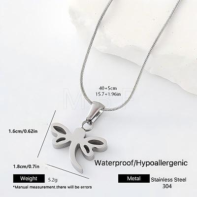 304 Stainless Steel Pendant Necklaces for Women DV7117-1-1