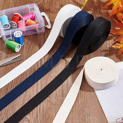   4 Rolls 4 Colors Flat Polyester Cord/Band OCOR-PH0001-72-1