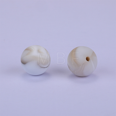 Round Silicone Focal Beads SI-JX0046A-69-1