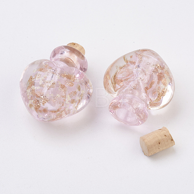 Handmade Luminous Lampwork  Perfume Bottle Pendants LAMP-P044-K02-1