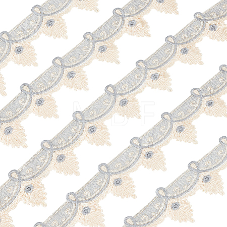 7.5 Yards Polyester Flower Lace Trim OCOR-OC0001-53B-1