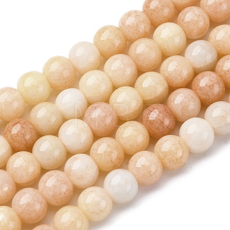 Ombre Effect Dyed Glass Beads Strands GLAA-T031-01O-07-1