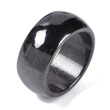 Magnetic Synthetic Hematite Finger Ring RJEW-A047-02D-1