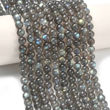 Natural Labradorite Beads Strands G-L654-O02-6mm-1