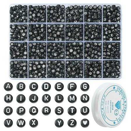 1200Pcs DIY Acrylic Bead Stretch Bracelets Kits for Children's Day DIY-YW0001-88B-1