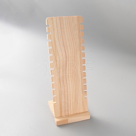 12-Slot Wood Necklaces Organizer Display Stands NDIS-WH20003-02-1
