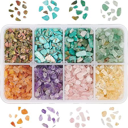 Natural & Synthetic Mixed Gemston Chip Beads G-OC0001-57-1