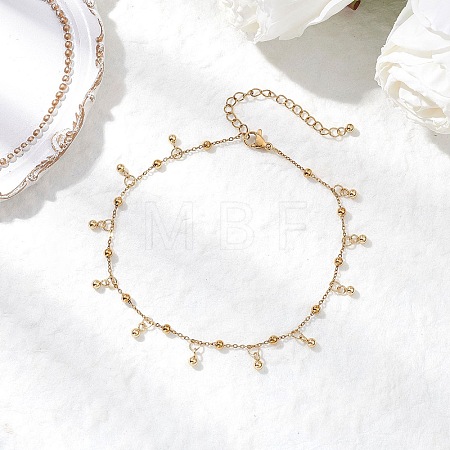 304 Stainless Steel Satellite Chains Anklets AJEW-AN00690-1