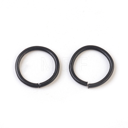 Spray Painted Iron Open Jump Rings IFIN-F149-B12-1