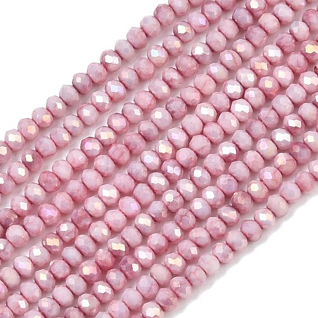 Electroplate Rondelle Glass Beads Strands GL-T021-2x2.5mm-17-24-1