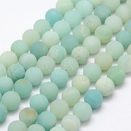 Natural Amazonite Beads Strands G-K209-03A-10mm-1