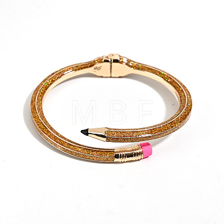 Pencil Design Alloy Enamel Cuff Bangles FS-WG7604E-08-1