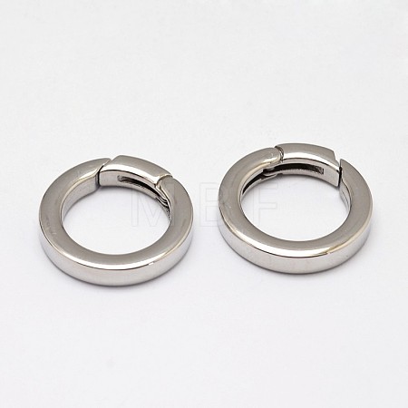 Tarnish Resistant 304 Stainless Steel Spring Gate Rings STAS-D070-01-1