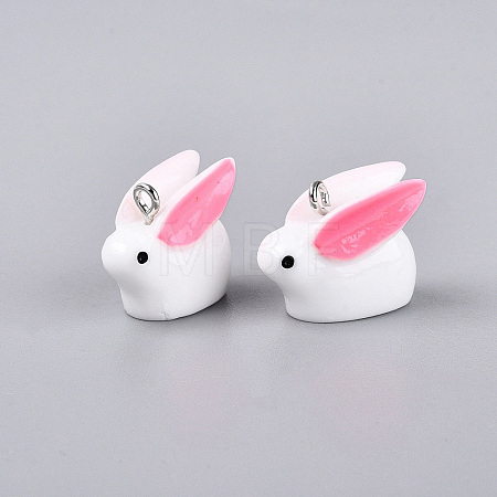 Spray Painted Opaque Resin Pendants RESI-TAC0030-01A-1