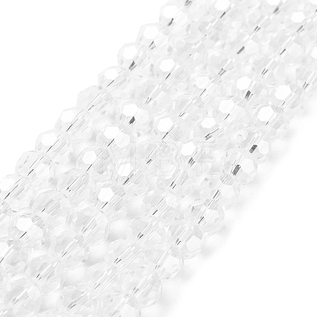 Electroplate Transparent Glass Beads Strands EGLA-A035-T6mm-A19-1