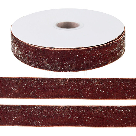 10 Yards Polyester Velvet Ribbon OCOR-TA0004-13E-1