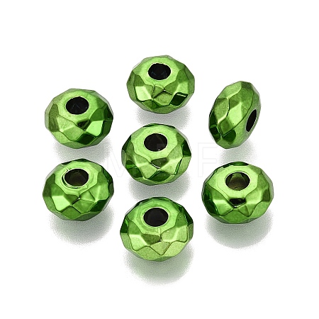 UV Plating Acrylic European Beads OACR-E033-22-07-1
