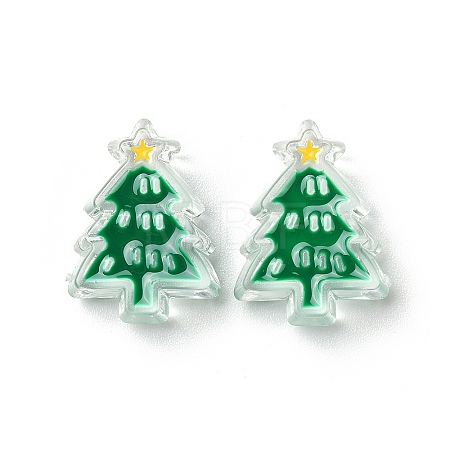 Christmas Decorations Theme Opaque Acrylic Bead with Enamel LS-OACR-Z021-01L-1