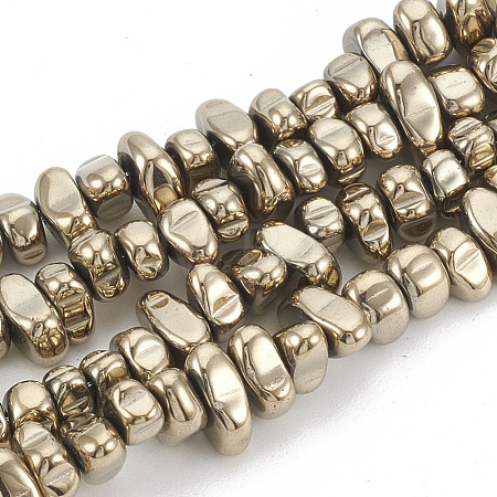 Electroplate Non-magnetic Synthetic Hematite Beads Strands G-T061-102M-1