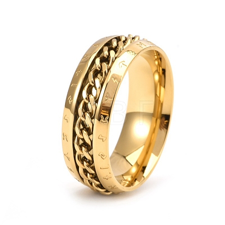 Rotatable Stainless Steel Finger Ring PW-WG0C89D-15-1