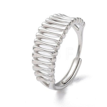 Non-Tarnish 304 Stainless Steel Hollow Adjustable Rings RJEW-D006-27P-1