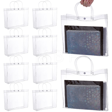 PVC Storage Tote Bags with Snap Button ABAG-WH0023-87-1