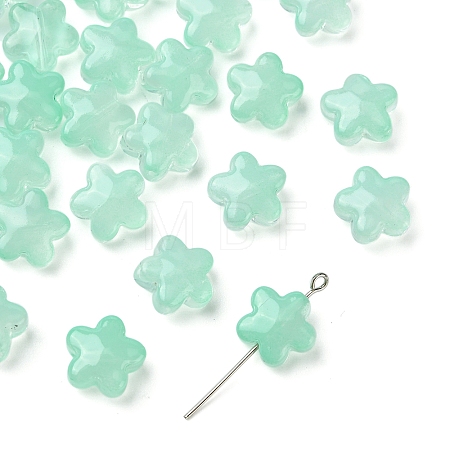 30Pcs Baking Paint Glass Beads GLAA-FS0001-99D-1