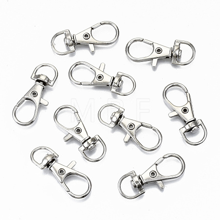 Alloy Swivel Lobster Claw Clasps PALLOY-T010-02P-1