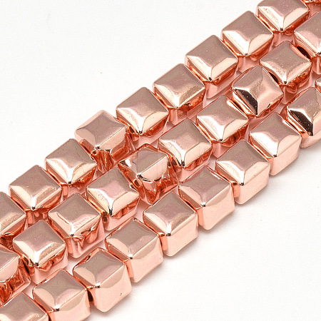 Electroplate Non-magnetic Synthetic Hematite Beads Strands G-Q465-41RG-1
