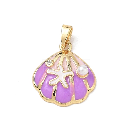 Brass Enamel Pendants RB-CBA2CEF-04G-1