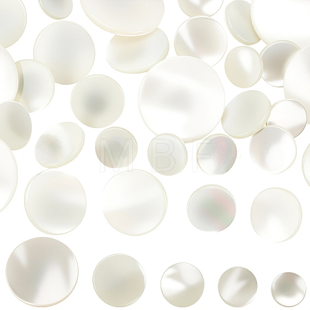 30Pcs 5 Styles 1-Hole Natural Shell Shank Buttons BUTT-CY0001-37-1