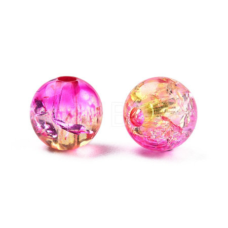 Transparent Crackle Acrylic Beads CACR-N002-07A-1