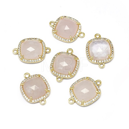 Natural Rose Quartz Links connectors G-L514-019D-1
