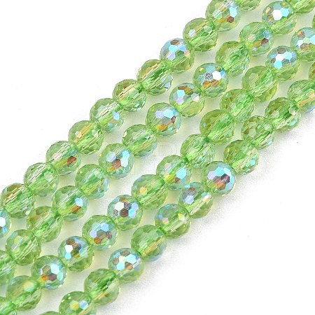 Electroplate Transparent Glass Beads EGLA-B013-02A-AB04-1