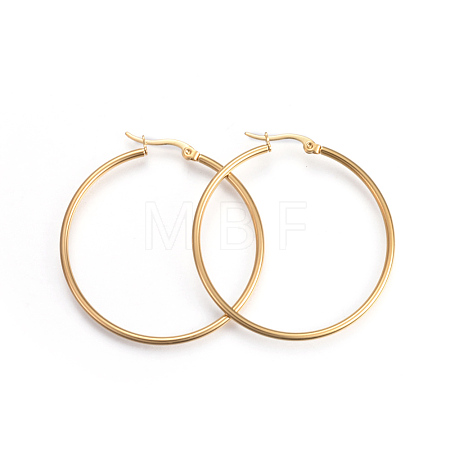 201 Stainless Steel Big Hoop Earrings EJEW-A052-20E-G-1