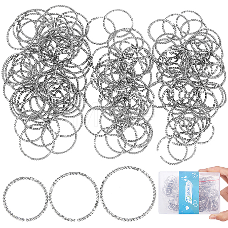 150Pcs 3 Styles 304 Stainless Steel Open Jump Rings STAS-DC0009-05-1
