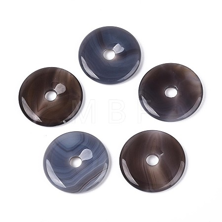 Natural Grey Agate Big Pendants G-T144-43H-1