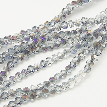 Electroplate Glass Beads Strands EGLA-D021-18-1