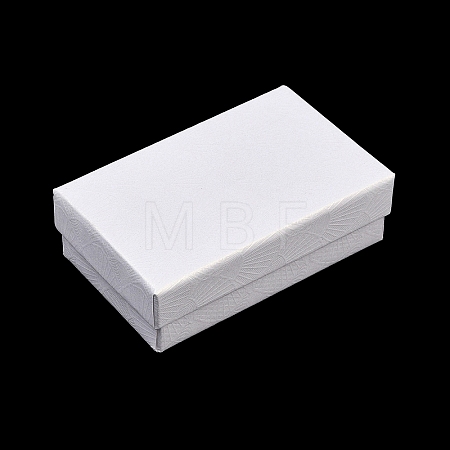 Shell Textured Paper Jewelry Packaging Boxes with Black Sponge Inside CON-B013-04-1