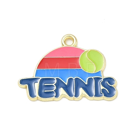 Tennis Alloy Enamel Pendants AL-CBA292F-02D-G-1