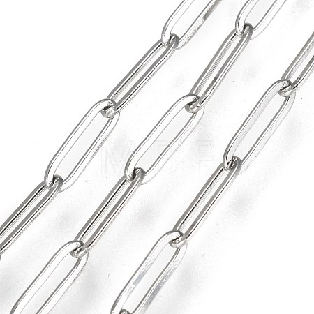 Tarnish Resistant 304 Stainless Steel Paperclip Chains CHS-F010-01F-P-1